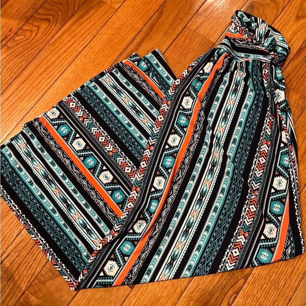 Vibrant Boho/Aztec Maxi Skirt